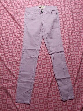 Light purple straight leg jeans